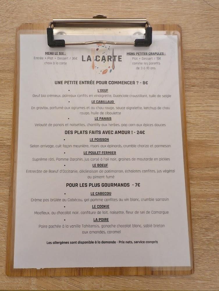 Le Six Bistrot - Menu Image 2